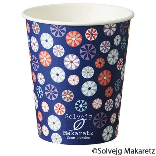 TANOSEE 紙コップ Mosaic Floral(モザイク フローラル) 150mL(5オンス) 1パック(80個)
