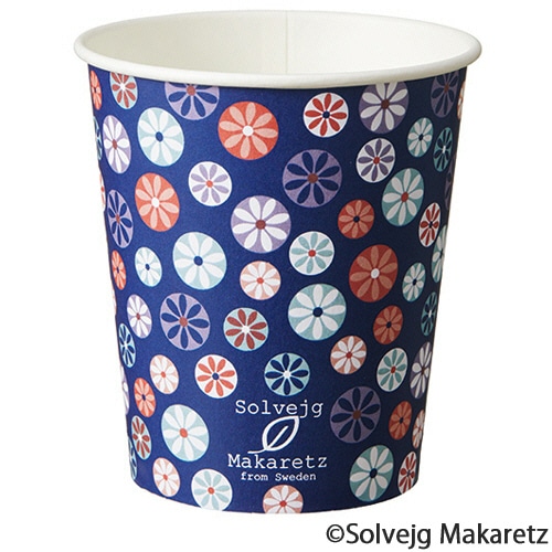 TANOSEE 紙コップ Mosaic Floral(モザイク フローラル) 205mL(7オンス) 1パック(80個)