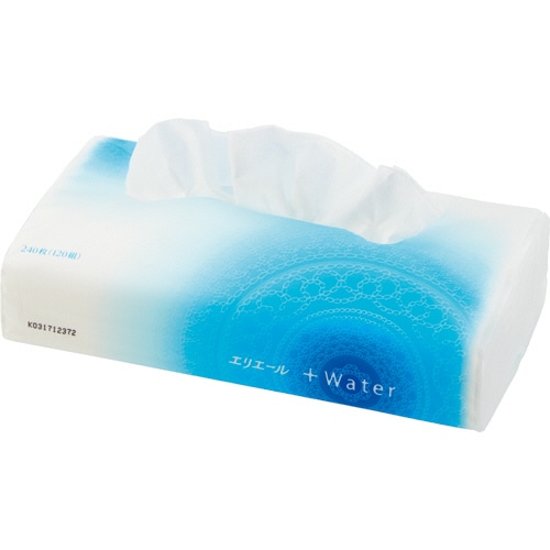 大王製紙 エリエール+Water ソフトパックティシュー 120組/個 1セット(90個:5個×18パック)