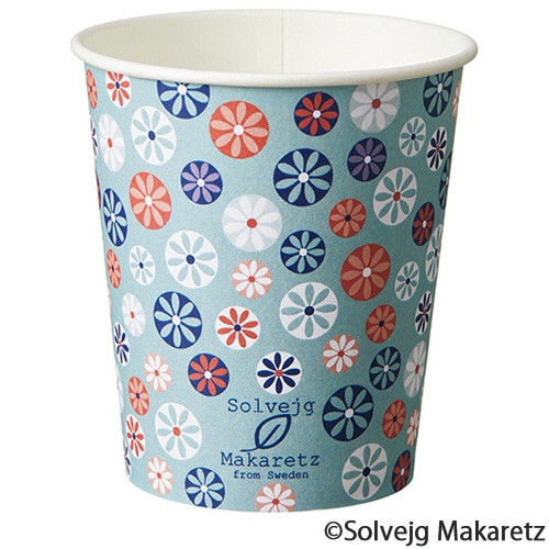 TANOSEE 紙コップ Mosaic Floral(モザイク フローラル) 205mL(7オンス) 1パック(80個)