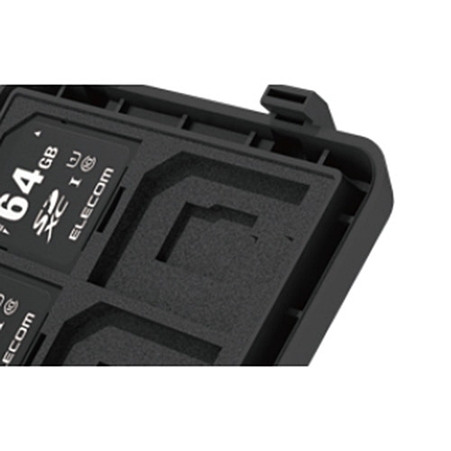 エレコム SD/microSDカードケース 耐衝撃 カーキ CMC-SDCHD01GN 1個