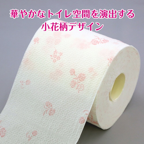 日本製紙クレシア クリネックス コンパクト フラワープリント ダブル 芯あり 37.5m 香り付き 1パック(8ロール)