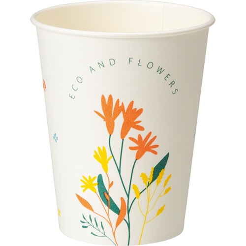TANOSEE 紙コップ AND FLOWERS(アンド フラワーズ) 275mL(9オンス) 1セット(250個:50個×5パック)