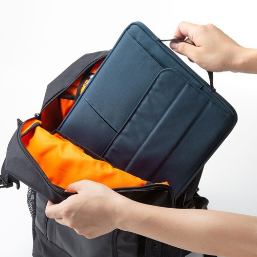 サンワサプライ カジュアルPCインナーケース 13.3型ワイド対応 ネイビー IN-CA13NV 1個