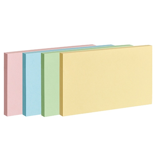 TANOSEE ふせん 75×125mm 4色混色 1パック(10冊)