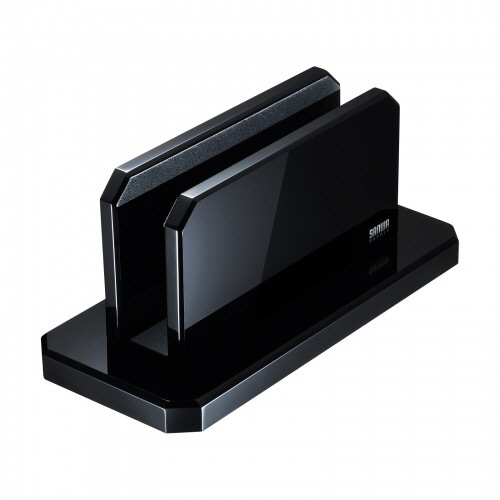 サンワサプライ ノートパソコン用アクリルスタンド(縦置きタイプ) ブラック PDA-STN32BKN 1個
