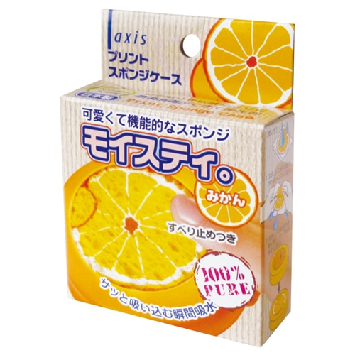デビカ プリントスポンジケース モイスティ みかん 020720 1個