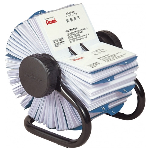 オリエント・エンタプライズ 回転式名刺ホルダー ローロデックス 400枚用 ブラック IRBC400X 1台