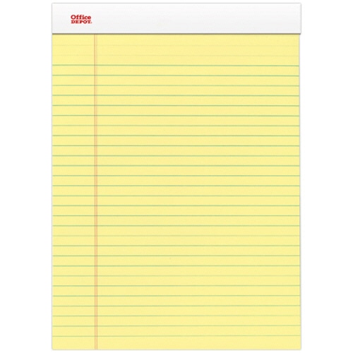 オフィスデポ リーガルパッド レターサイズ イエロー 50枚 5659 1パック(12冊)