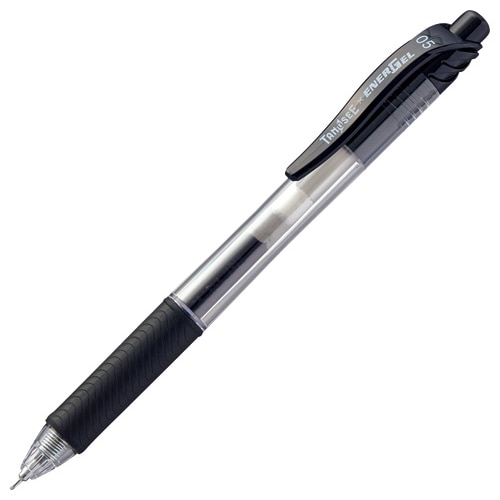 TANOSEE ノック式ゲルインクボールペン ニードルタイプ 0.5mm 黒 1本