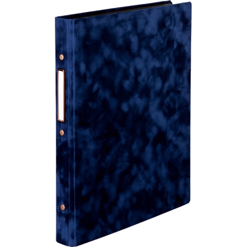 SEF 30穴バインダー アンティーク調とじ具 A4タテ 30穴 75枚収容 背幅40mm ネイビー 1冊