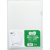 TANOSEE 再生クリアホルダー(角まる) A4 厚さ0.5mm クリア 1パック(20枚)