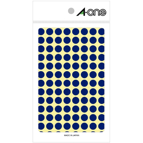 エーワン カラーラベル 丸型 直径9mm 青 07002 1パック(1456片:104片×14シート)
