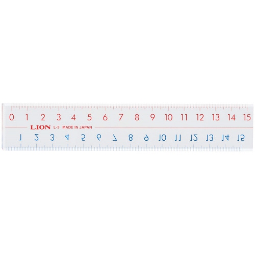 ライオン事務器 ピックアップ定規 15cm L-5 1本