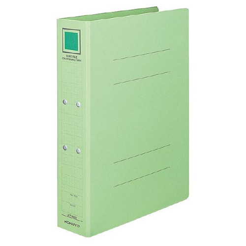 コクヨ チューブファイル(カラーボードツイン) A4タテ 800枚収容 80mmとじ 背幅92mm 緑 フ-T1680G 1冊