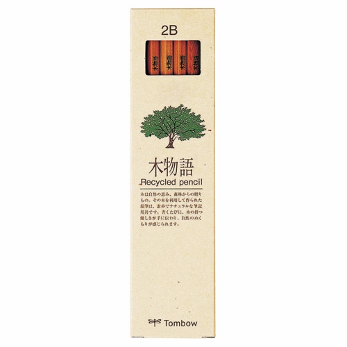 トンボ鉛筆 エコ鉛筆木物語 2B LA-KEA2B 1ダース(12本)
