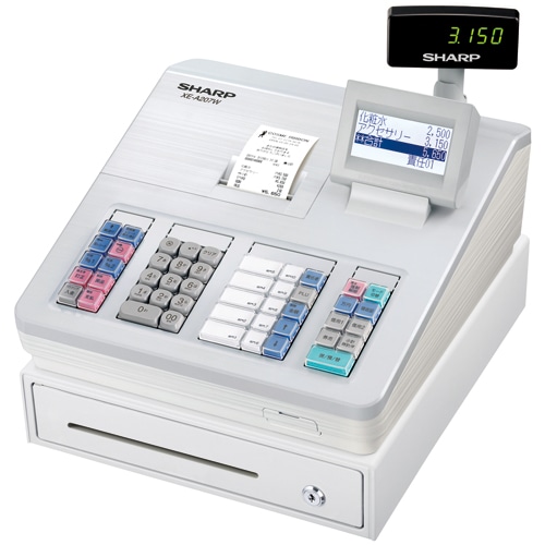 シャープ 電子レジスタ ホワイト XE-A207W-W 1台