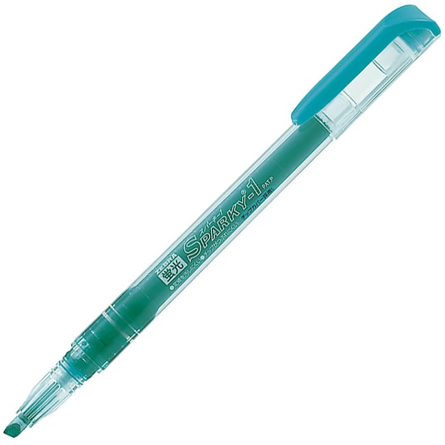 ゼブラ 蛍光スパーキー1 ブルーグリーン WKP1-BG 1本