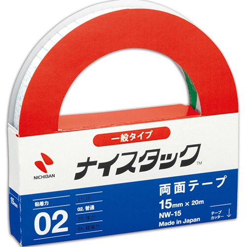 ニチバン ナイスタック 再生紙両面テープ 大巻 15mm×20m NW-15 1巻