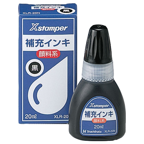シヤチハタ Xスタンパー 補充インキ 顔料系全般用 20mL 黒 XLR-20N 1個