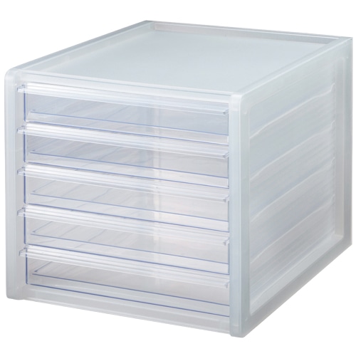 サンカ デザインサニタリー レタートレー A4 浅型5段 クリア SLC-A5CL 1台