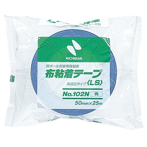 ニチバン 布粘着テープ 50mm×25m 青 102N4-50 1巻