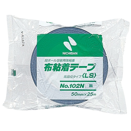 ニチバン 布粘着テープ 50mm×25m 黒 102N6-50 1巻