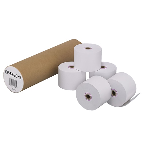 カシオ 電子レジスター用 ロールペーパー 幅58×直径80mm×長さ34m 芯内径12mm CP-5880X5 1パック(5個)