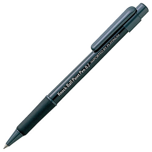 TANOSEE ノック式油性ボールペン 0.7mm 黒 業務用パック 1箱(10本)