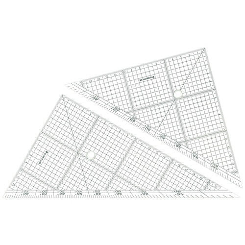 ステッドラー レイアウト用方眼三角定規 24cm 45°・60°ペア 966 24 1組