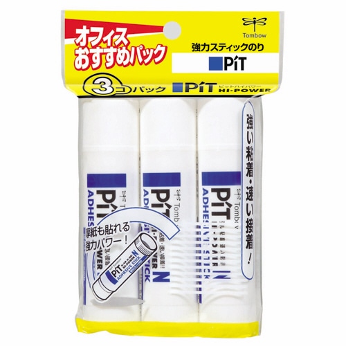 トンボ鉛筆 スティックのり ピットハイパワー N 約22g HCA-321 1パック(3本)