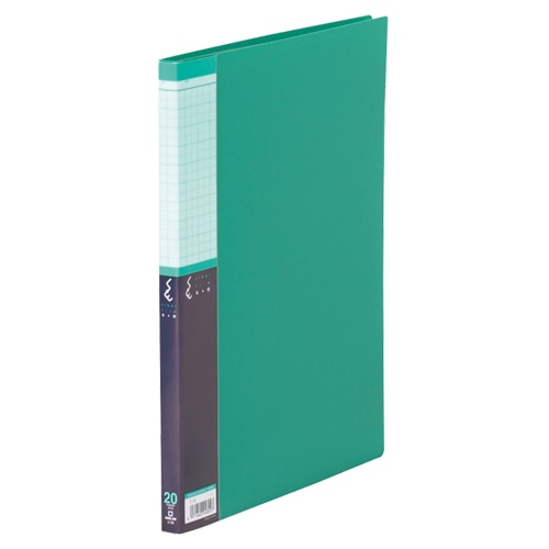 キングジム クリアーファイルSE A4タテ 20ポケット 背幅14mm 緑 5136 1冊