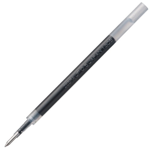 ゼブラ ジェルボールペン替芯 JF-0.5芯 黒 サラサ用 RJF5-BK 1箱(10本)