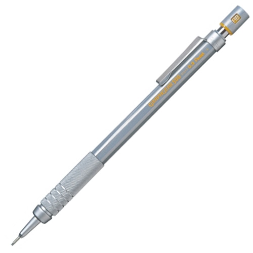 ぺんてる 製図用シャープペンシル グラフギア500 0.9mm (軸色:シルバー) PG519 1本