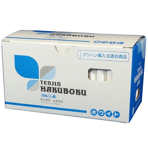日本白墨工業 天神印チョーク(石膏カルシウム製) 白 CH-1 1箱(100本)