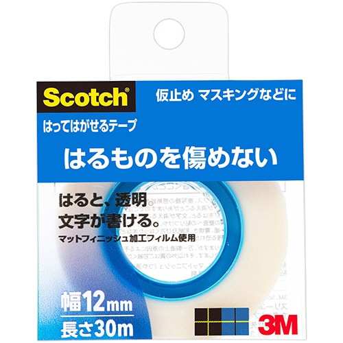 3M スコッチ はってはがせるテープ 811 小巻 12mm×30m クリアケース入 811-1-12C 1巻