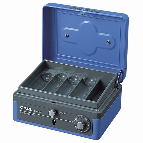 カール事務器 キャッシュボックス 小 W152×D129×H83mm ブルー CB-8100-B 1台