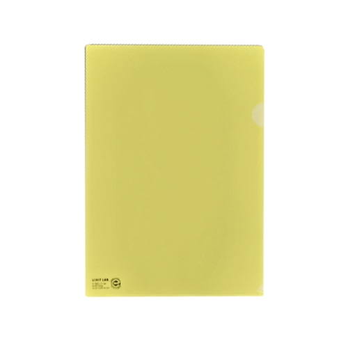 リヒトラブ カラークリヤーホルダー A4 クリスタルイエロー 再生PP F-78EC-17 1パック(10枚)