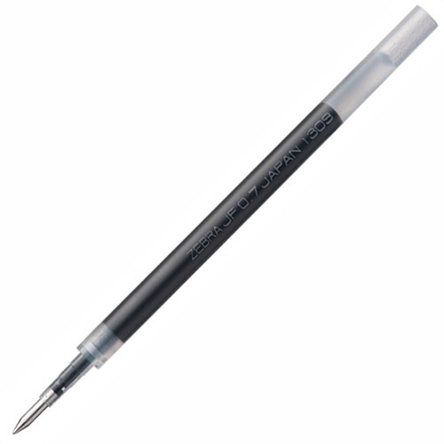 ゼブラ ジェルボールペン替芯 JF-0.7芯 黒 サラサ用 RJF7-BK 1箱(10本)