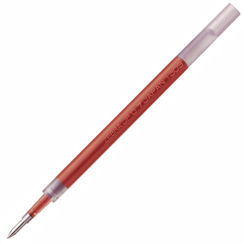 ゼブラ ジェルボールペン替芯 JF-0.7芯 赤 サラサ用 RJF7-R 1箱(10本)