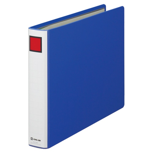 キングジム キングファイル スーパードッチ A4ヨコ 300枚収容 30mmとじ 背幅46mm 青 1483 1冊