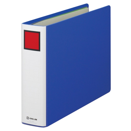 キングジム キングファイル スーパードッチ A4ヨコ 500枚収容 50mmとじ 背幅66mm 青 1485 1冊