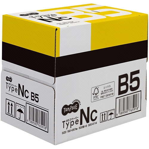 TANOSEE αエコペーパー タイプNC B5 1箱(2500枚:500枚×5冊)
