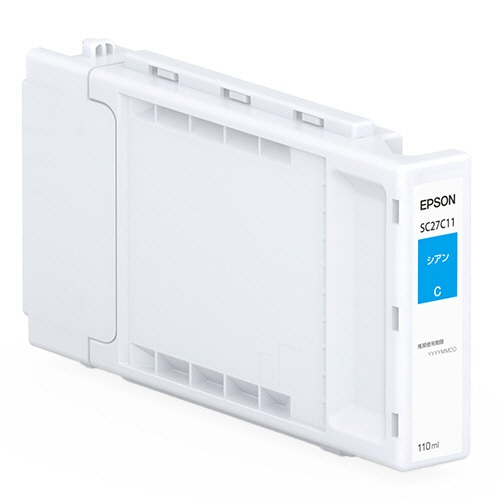 エプソン インクカートリッジ シアン 110mL SC27C11 1個