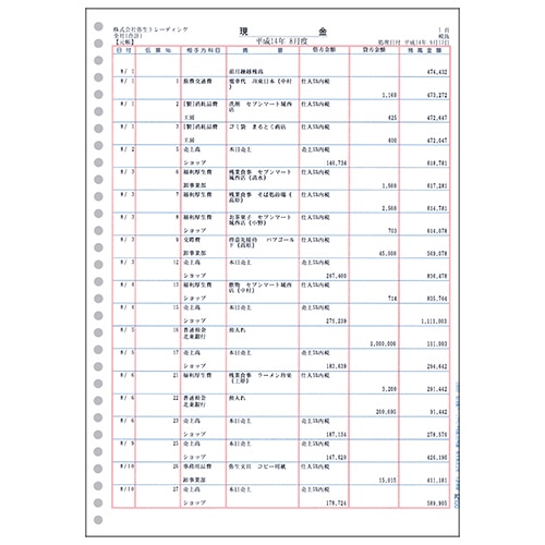 弥生 A4元帳ページプリンタ3行明細 単票用紙 A4タテ 334002 1箱(1000枚)
