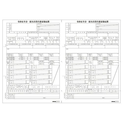 エプソン 源泉徴収票(受給者交付用) A4単票(令和6年用) AC25R06S-2 1冊(50枚)