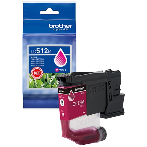 ブラザー　インクカートリッジ　マゼンタ　ＬＣ５１２Ｍ　１個