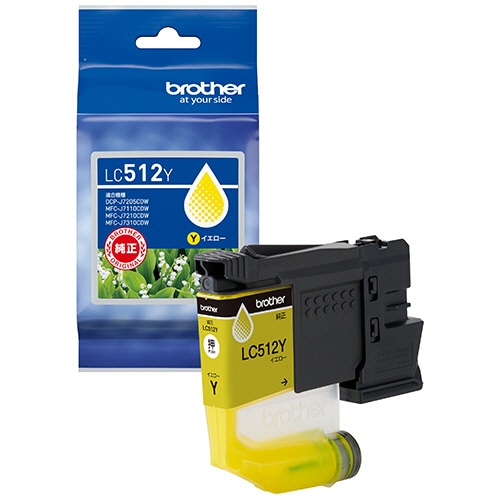 ブラザー　インクカートリッジ　イエロー　ＬＣ５１２Ｙ　１個
