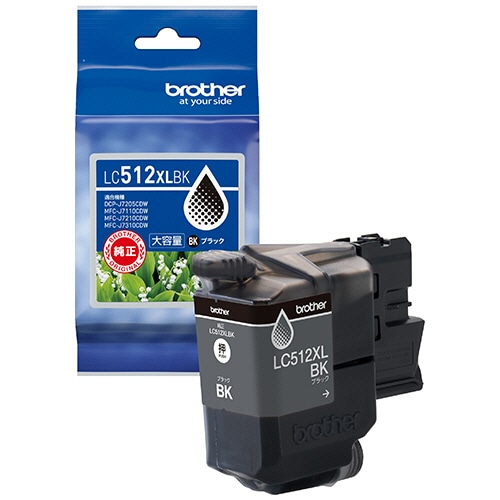 ブラザー　インクカートリッジ　ブラック　大容量　ＬＣ５１２ＸＬＢＫ　１個