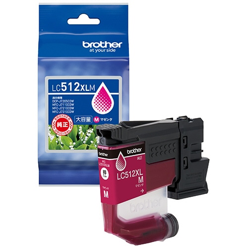 ブラザー　インクカートリッジ　マゼンタ　大容量　ＬＣ５１２ＸＬＭ　１個